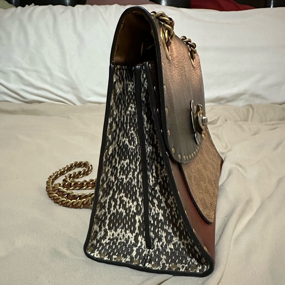 Coach Parker Handbag with Snakeskin Details - Picture 2 of 9
